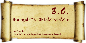 Bernyák Oktávián névjegykártya